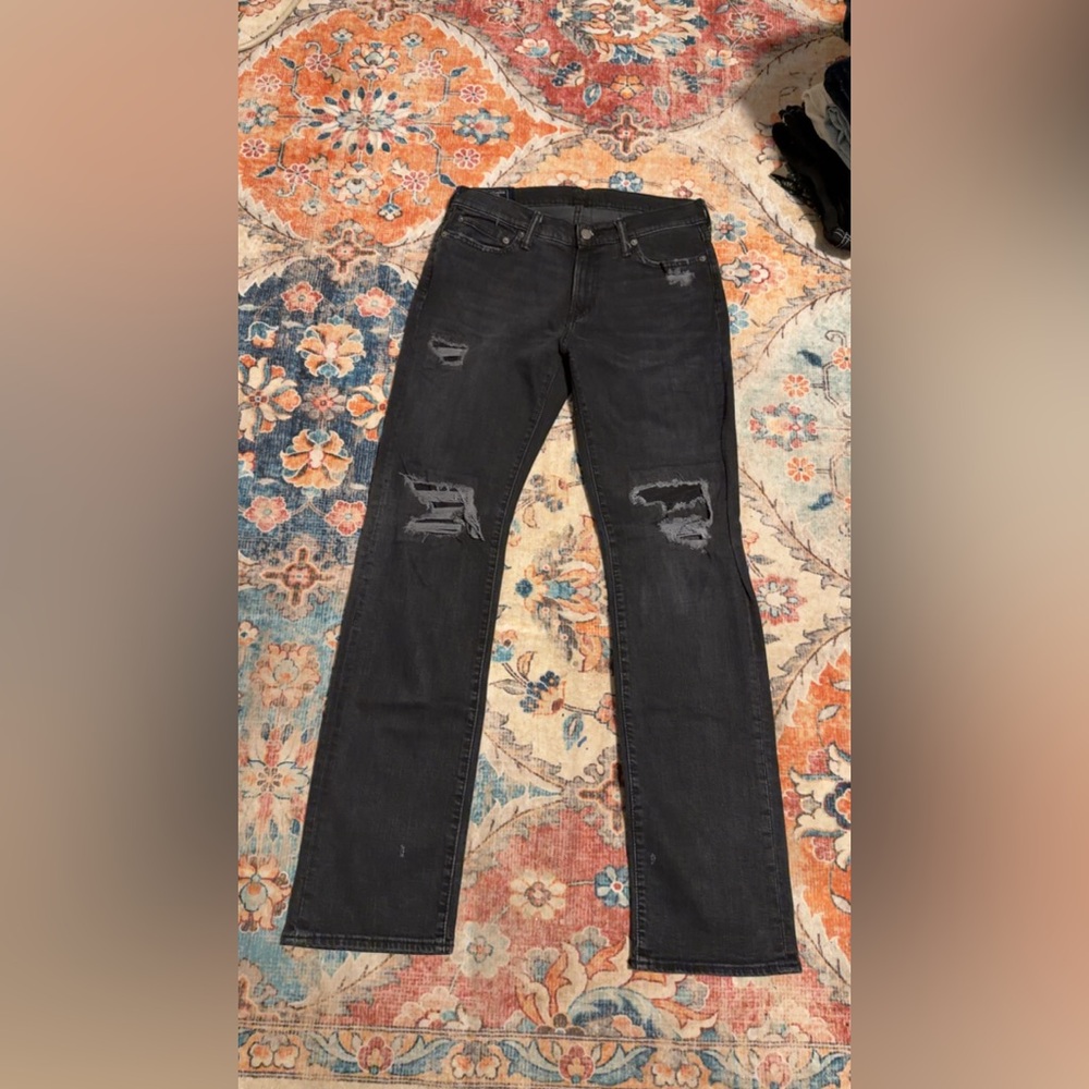 Vintage Abercrombie & Fitch Black Distressed Jeans Sz 30x32